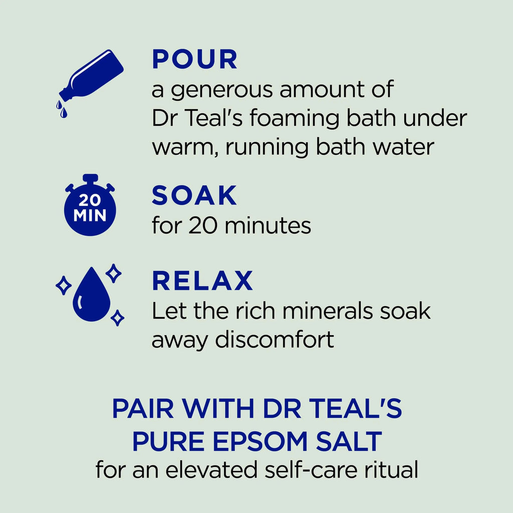 Dr Teal's Foaming Bath with Pure Epsom Salt, Relax & Relief with Eucalyptus & Spearmint Dr Teal's Au supplements