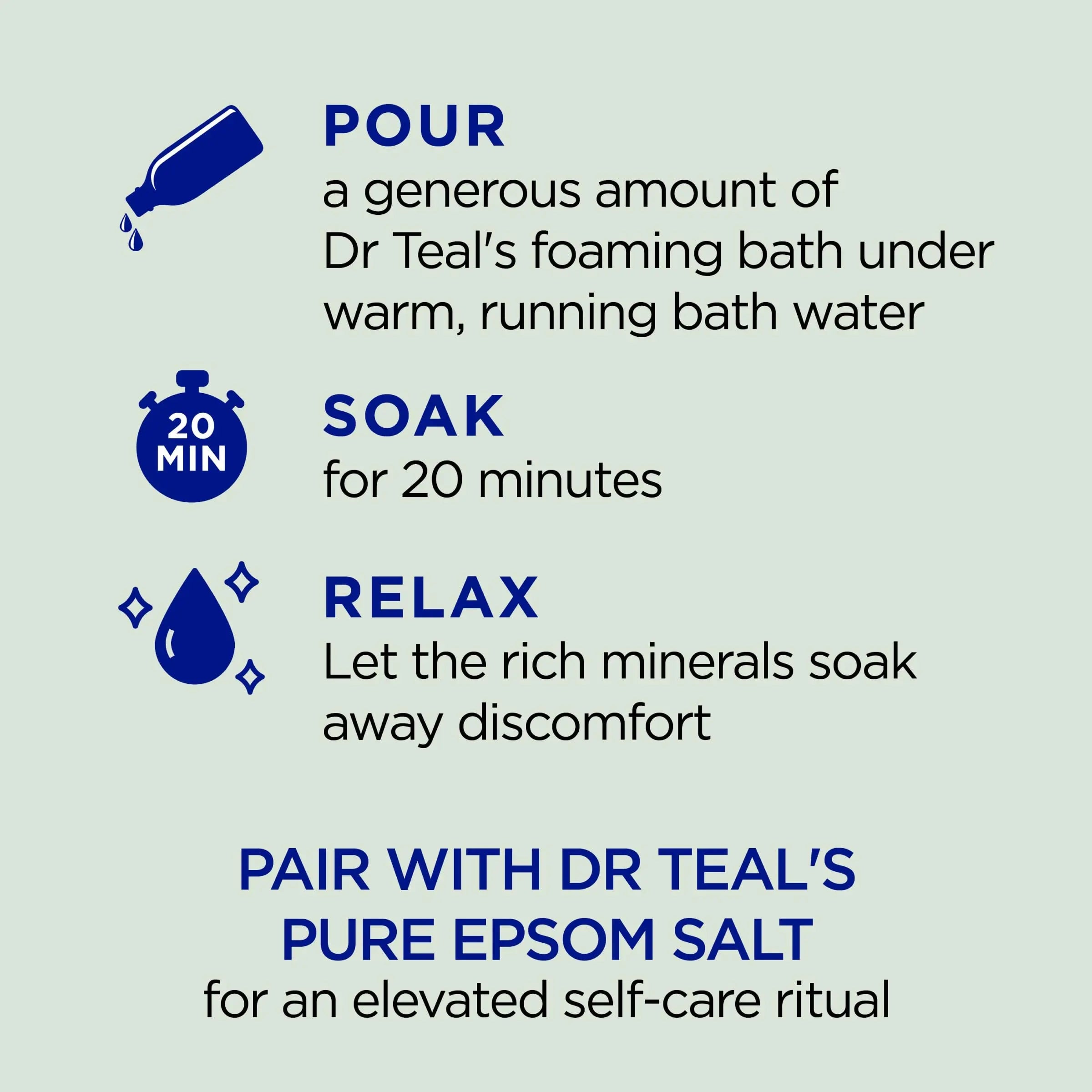 Dr Teal's Foaming Bath with Pure Epsom Salt, Relax & Relief with Eucalyptus & Spearmint Dr Teal's Au supplements