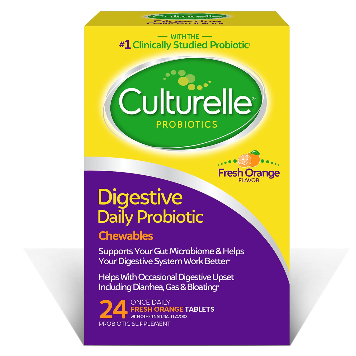 Culturelle Digestive Health Daily Probiotic Chewables, Probiotic For Men and Women, Most Clinically Studied Probiotic Strain, 10 Billion CFUs
