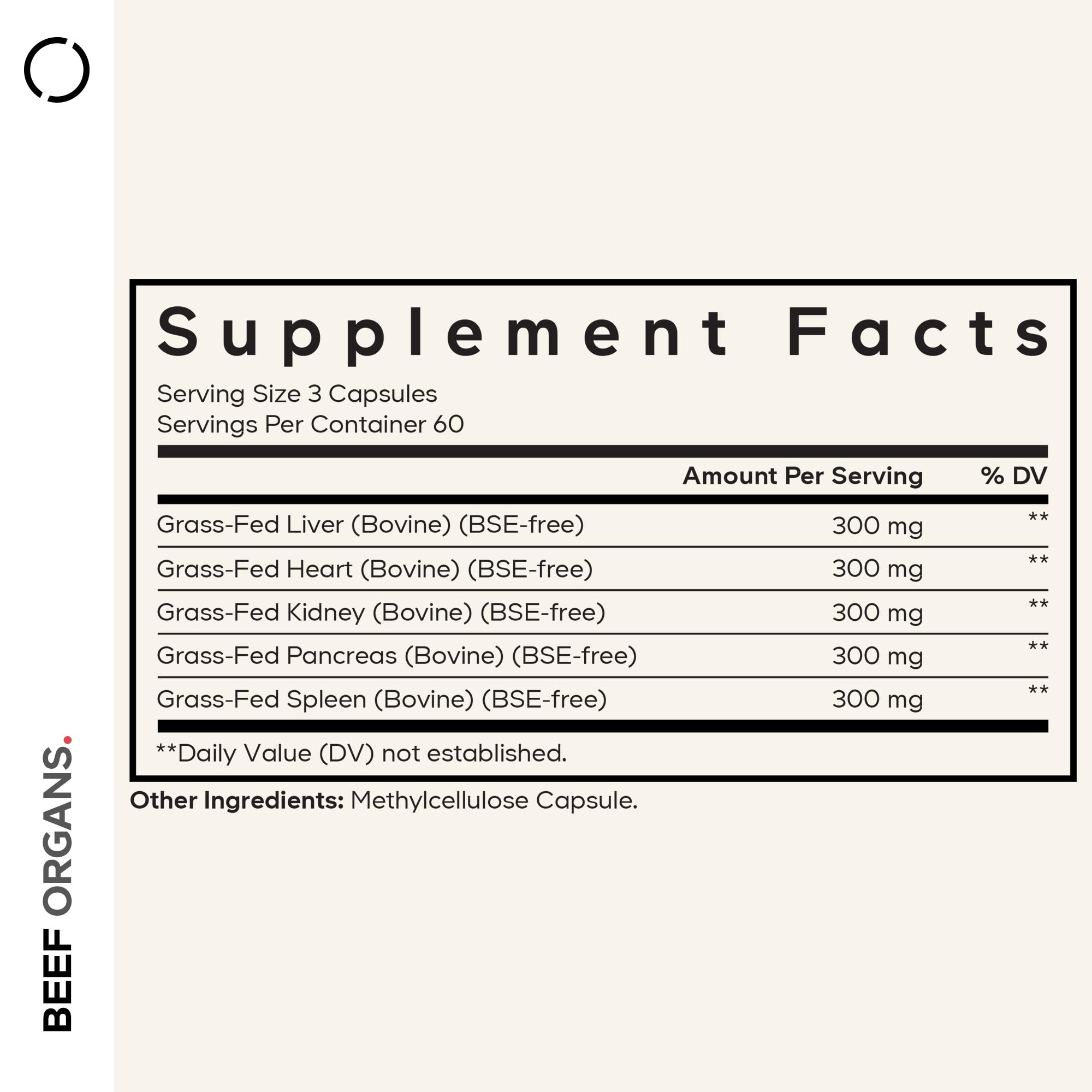 Codeage Grass Fed Beef Organs Supplement – Glandulars Supplements - Freeze Dried, Non-Defatted, Desiccated Liver, Heart, Kidney, Pancreas & Spleen Bovine Pills – Beef Vitamins - Non-GMO -180 Capsules Codeage Au supplements