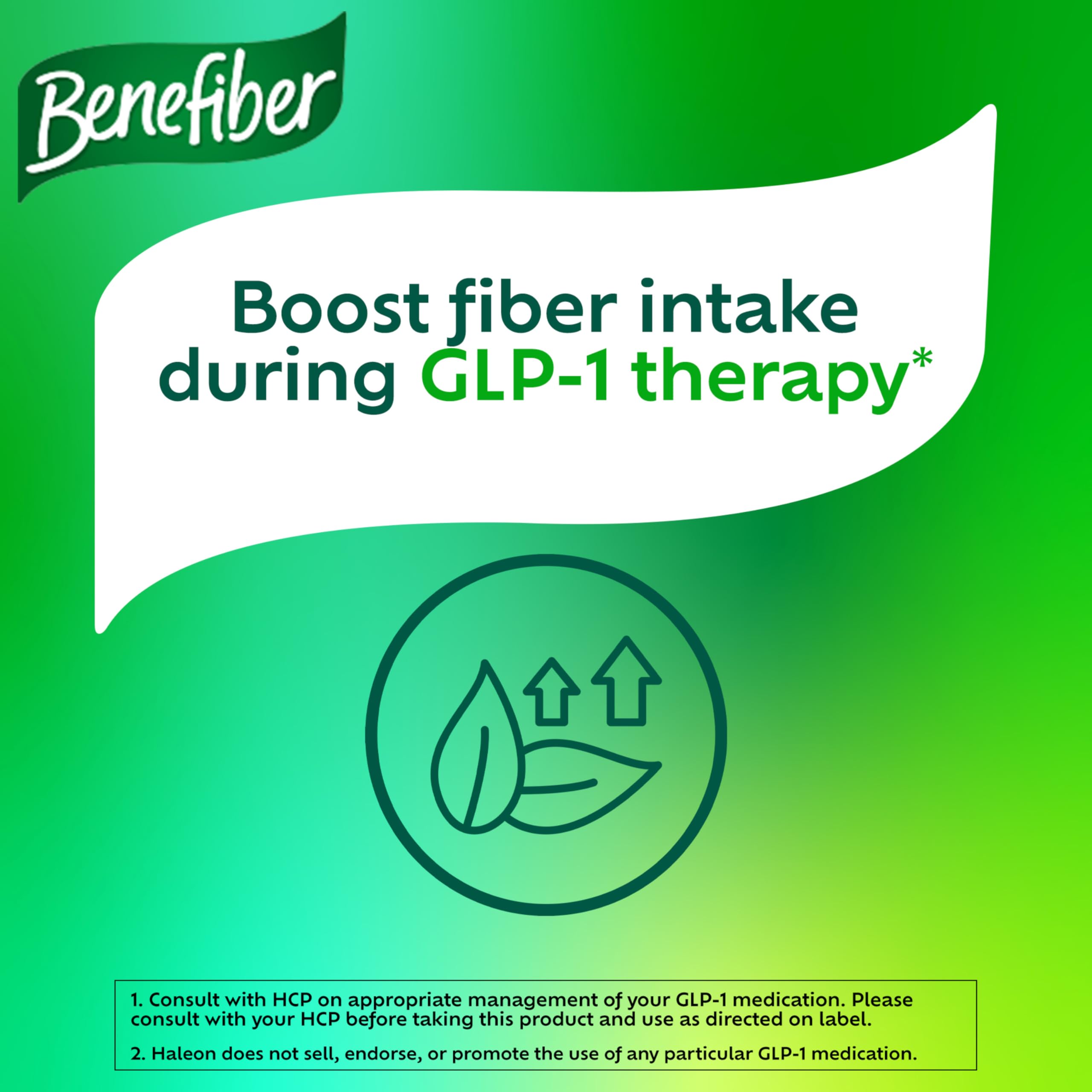 Benefiber Prebiotic GLP-1 Friendly Fiber + Superfruits Dietary Supplement, Strawberry Dragon Fruit Flavor, 8.8 oz (250g)