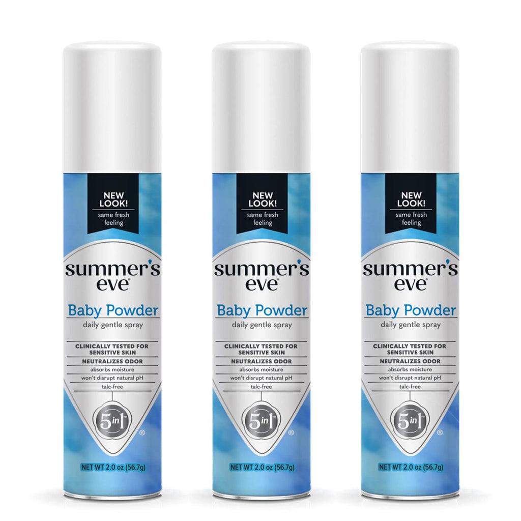Summer's Eve Baby Powder Daily Gentle Feminine Spray, 2 oz, 3 Pack Summer's Eve Au supplements