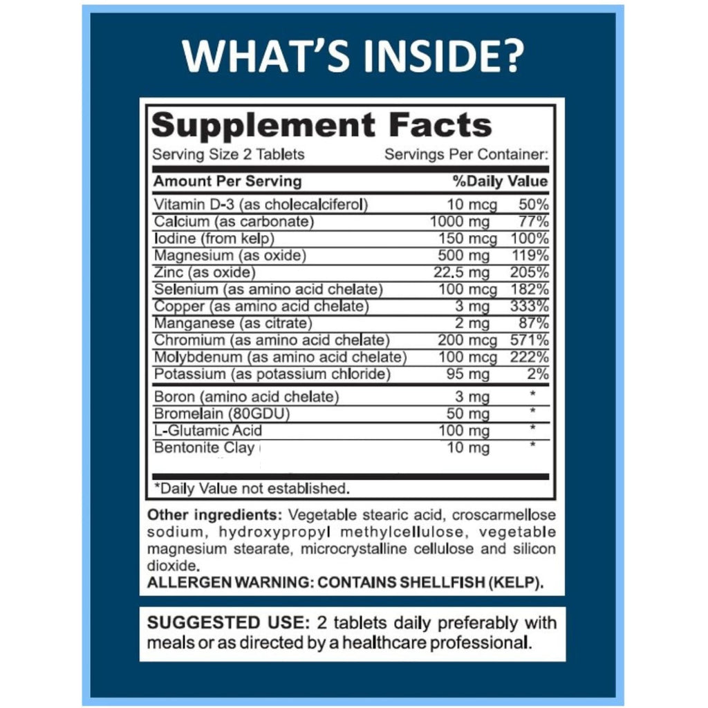 Mega Minerals Supplement by Youfit Nutrition | Trace Minerals | Premium Formula with Source of Minerals and Immune Health Support | Iron Free | All in One