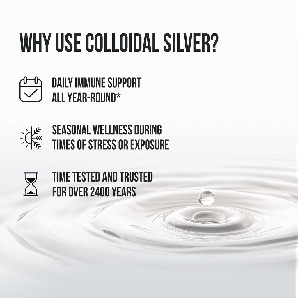 Sovereign Silver Immune Support - Colloidal Silver, Bio-Active Silver Hydrosol, 10 ppm, Liquid Dropper, 4 Fl Oz, (118 mL)