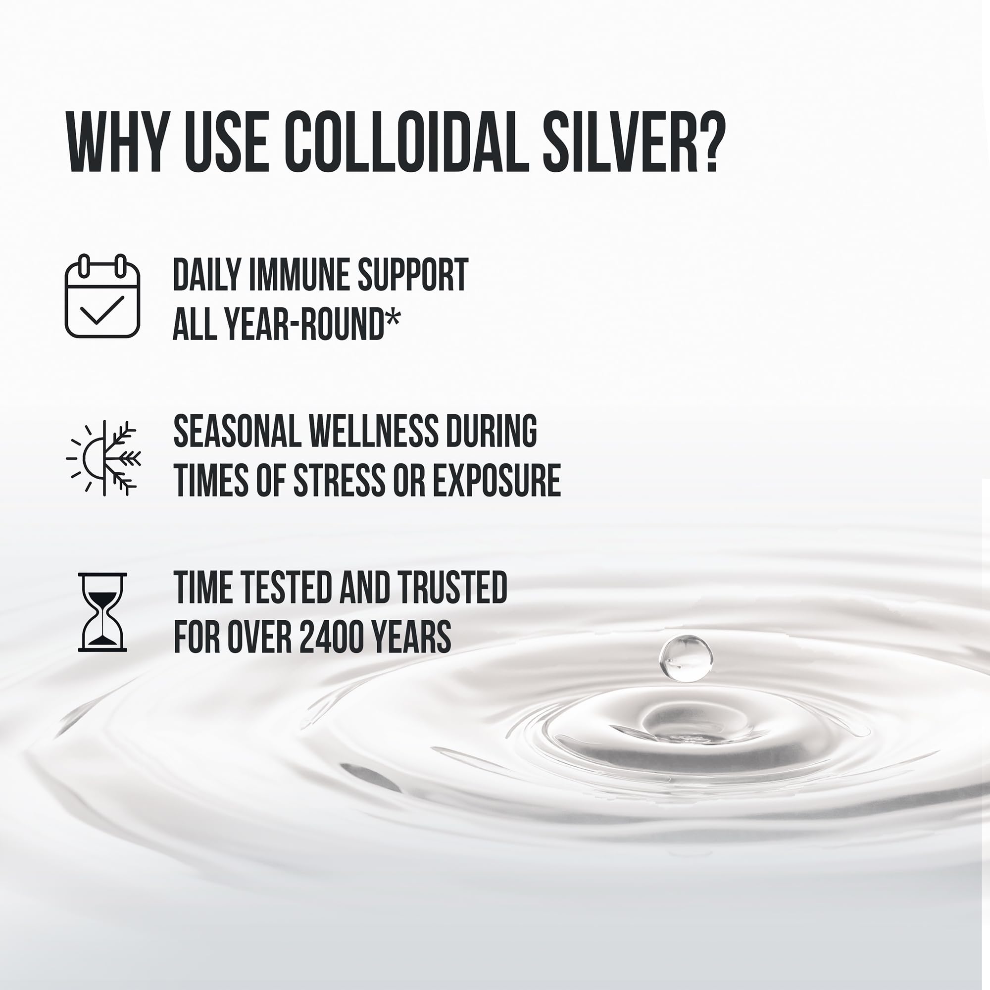 Sovereign Silver Immune Support - Colloidal Silver, Bio-Active Silver Hydrosol, 10 ppm, Liquid Dropper, 4 Fl Oz, (118 mL)