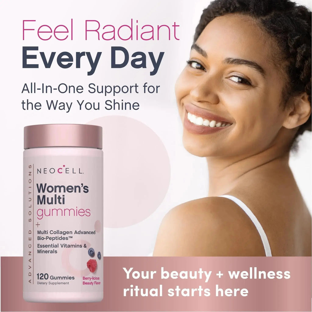 NeoCell Women's Multi Gummy with Collagen | 120 Gummies | Essential Vitamins & Minerals | Berry Flavor Supplement NeoCell Au supplements