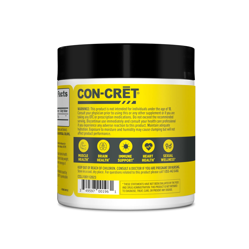 CON-CRET Creatine HCl Powder | Muscle, Cognitive, Cellular Energy Support | No Bloating or Cramps