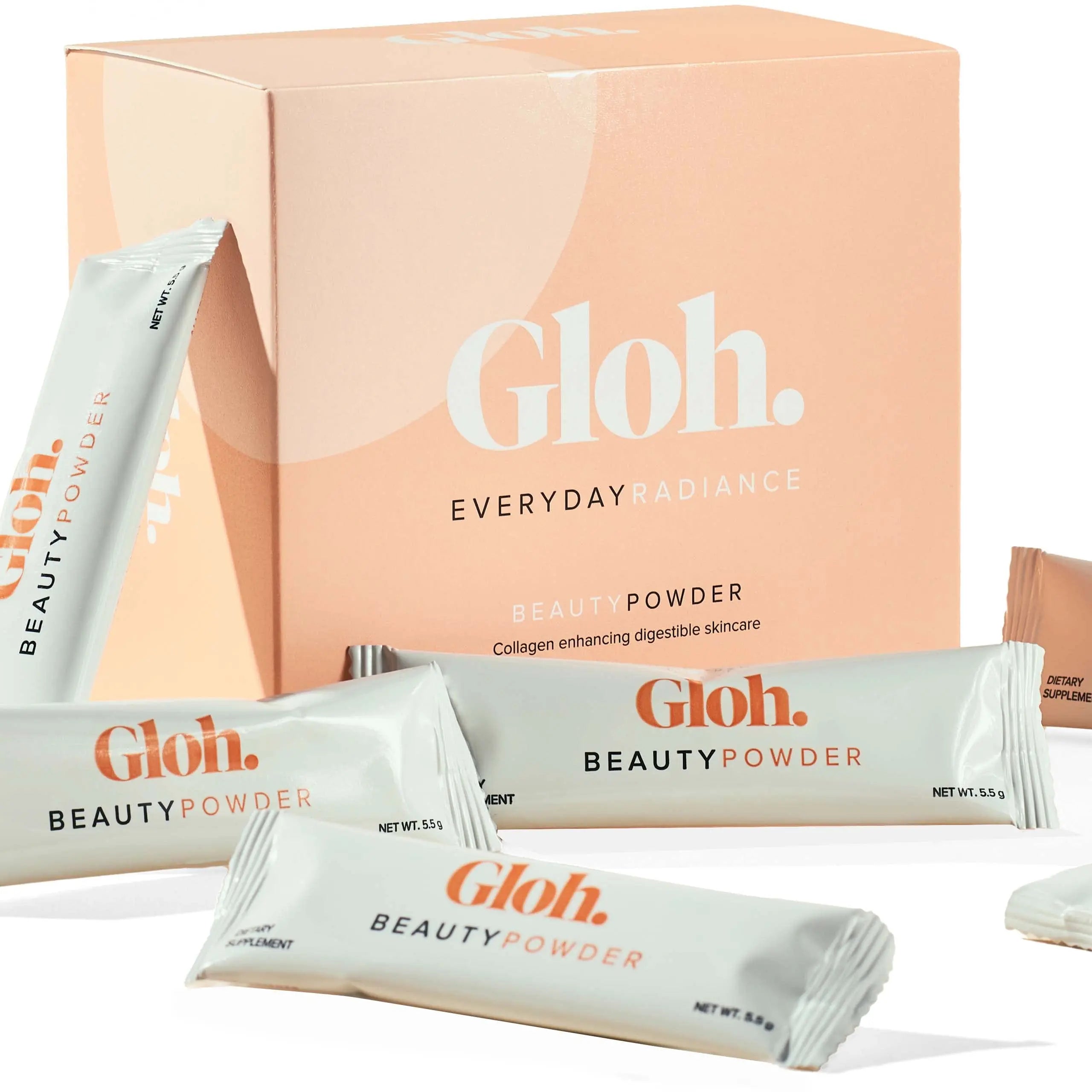 Gloh. Marine Collagen Powder for Women - Peach Flavor Collagen Supplements for Women with Hyaluronic Acid, Vitamin A, B2, B6 Gloh. Au supplements