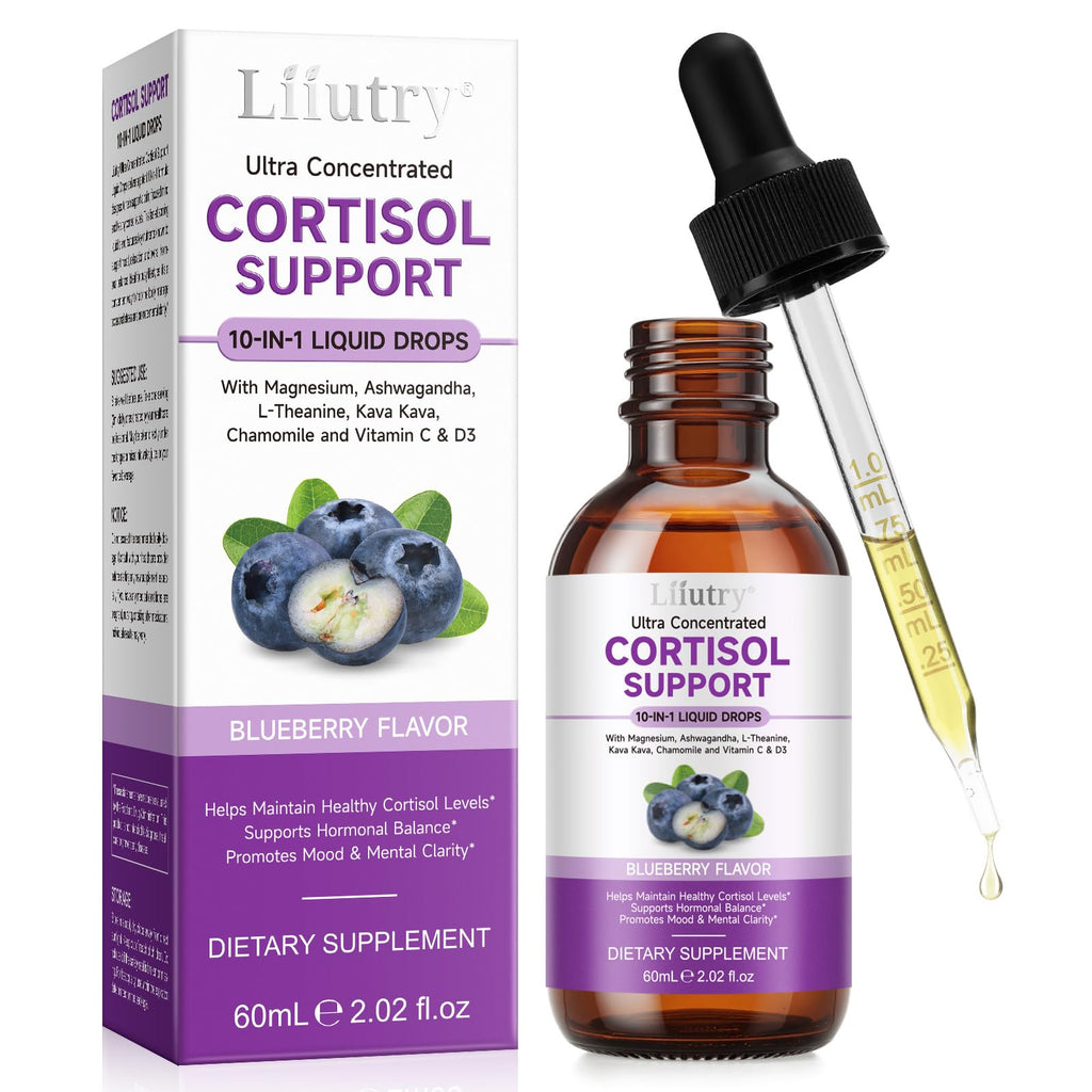 Cortisol Supplement Liquid Drops, Cortisol Supplements for Women & Men, 10 in 1 Cortisol Detox Manager Reducer with Magnesium, Ashwagandha, L-theanine, Hormone Balanced, Sleep Support - 2.02 fl.oz XCTTDXEH Au supplements
