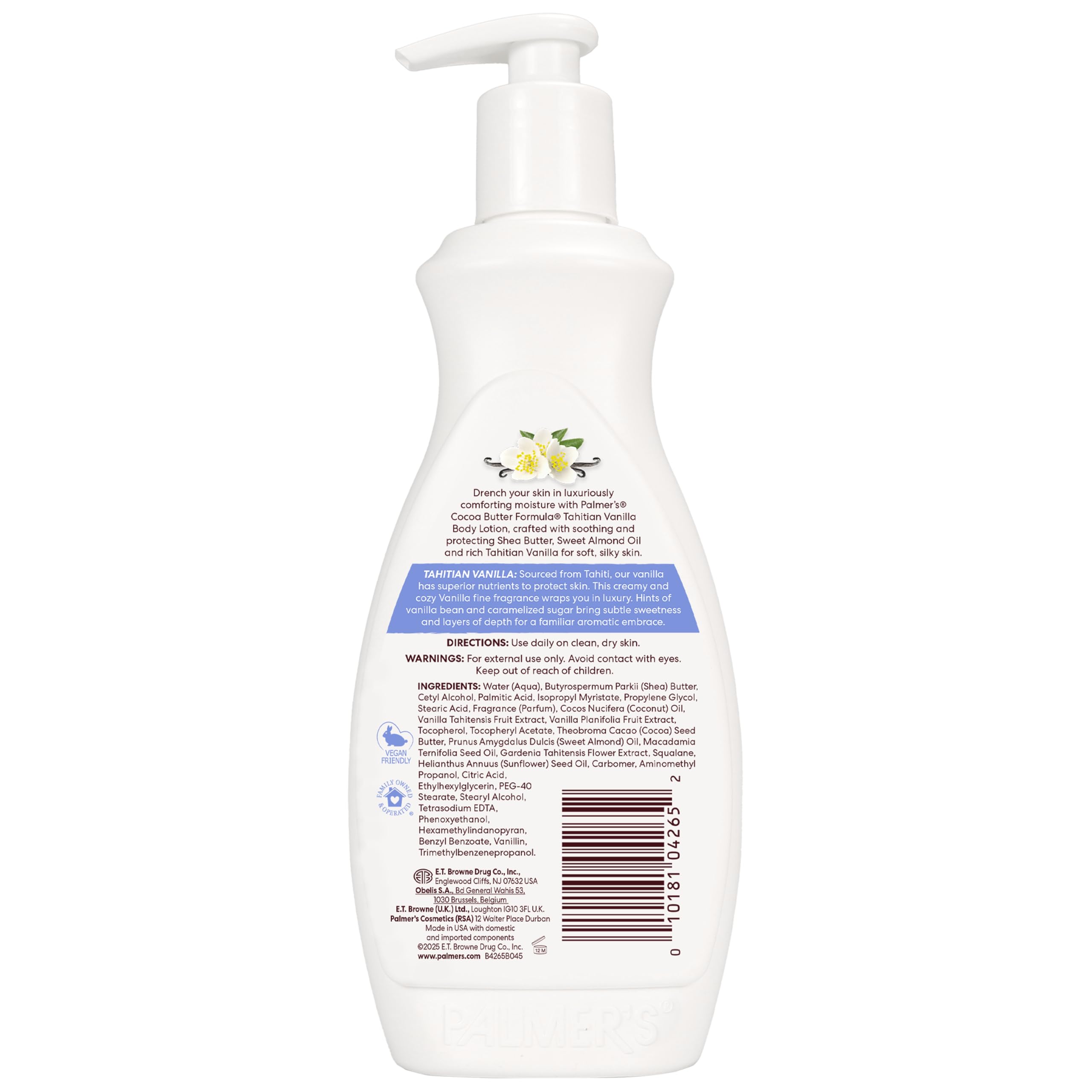 Palmer's Cocoa Butter Formula Tahitian Vanilla Body Lotion, 13.5 Oz, Daily Moisturizing Lotion for Dry Skin with Shea Butter & Vitamin E