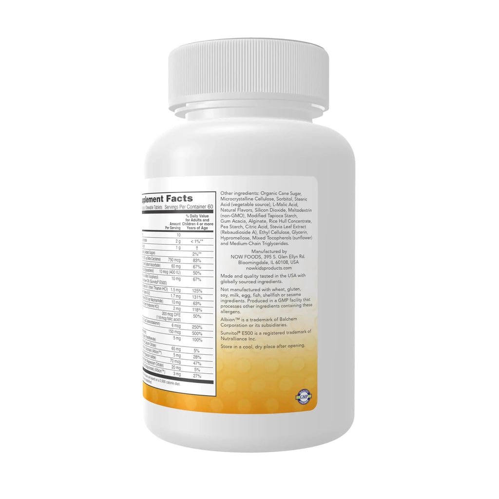 Now Kids Supplements, Kid Vits Multivitamin, Grape Flavor, 120 Chewable Tablets NOW Foods Au supplements
