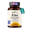 Zinc 30mg With Copper, Selenium & Vitamin D3 | 120 Capsules | Magnesium, Vitamin B6, Biotin | Absorbable Zink Supplements for Men & Women | Chelated Zinc