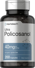 Policosanol 40mg | 200 Capsules | Non-GMO and Gluten Free | by Horbaach Horbäach Au supplements
