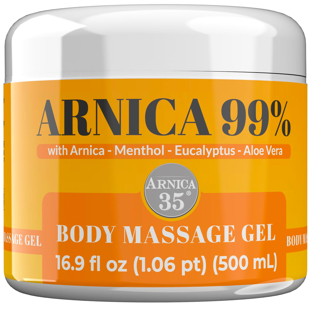 Arnica 35 Arnica Body Massage Gel – Water-Based Cosmetic Massage Gel with Arnica Montana, Fast-Absorbing Lightweight Texture, Non-Greasy Feel, Dermatologically Tested, 16.9 fl oz Arnica Au supplements
