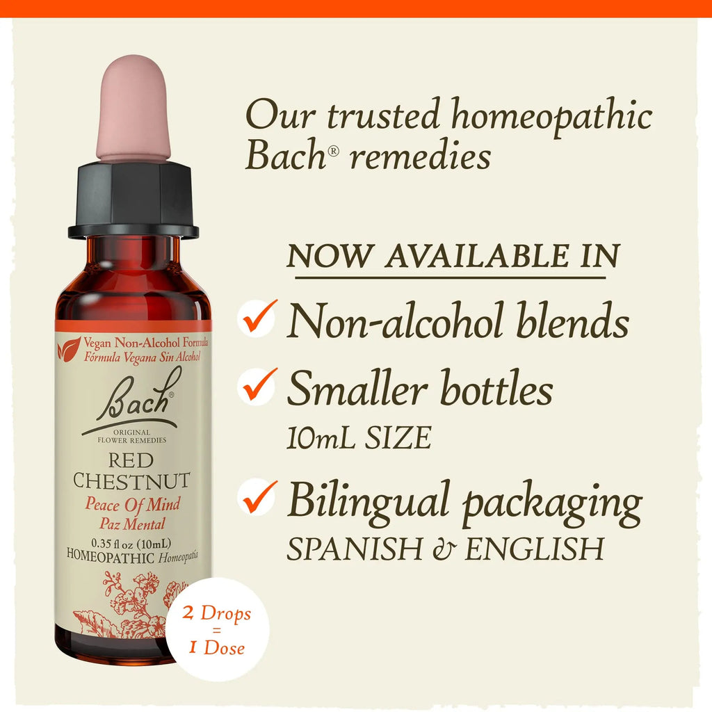 Bach Original Flower Remedies, Red Chestnut for Peace of Mind (Non-Alcohol Formula) Bach Au supplements
