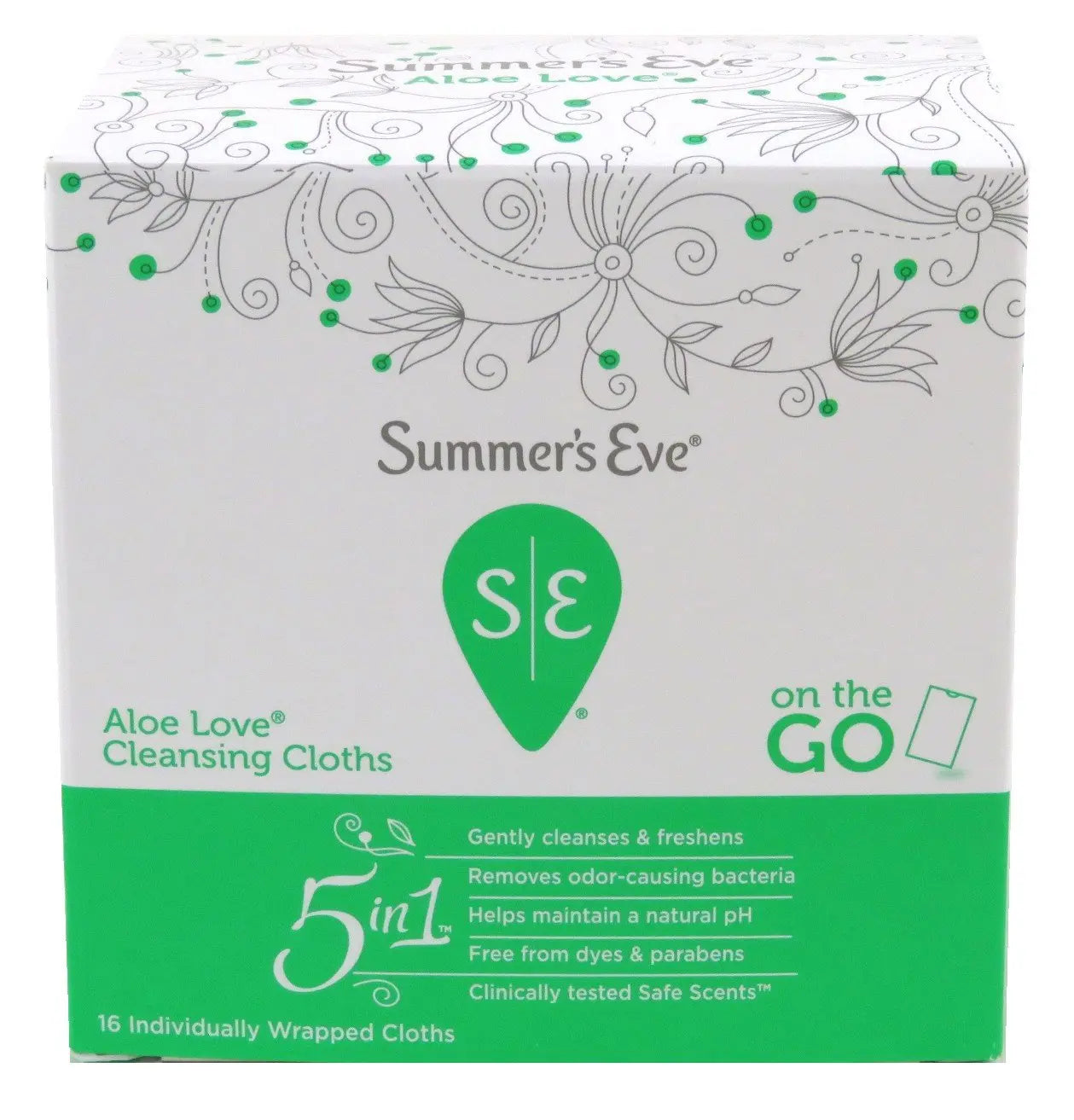 Summers Eve Cleansing Cloths 16 Count Aloe Love (3 Pack) Summer's Eve Au supplements
