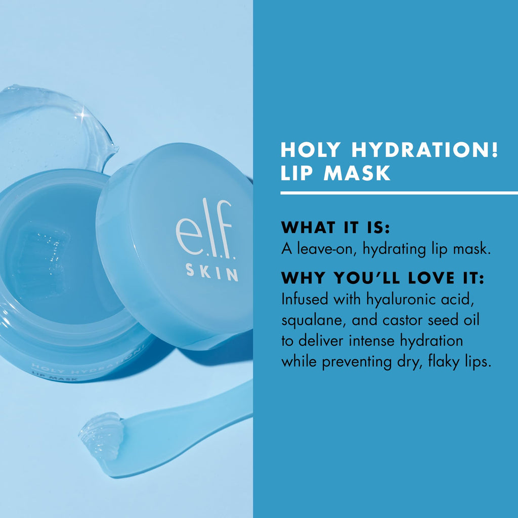 e.l.f. SKIN Holy Hydration! Lip Mask, Hydrating Lip Mask For A Softer & Smoother Pout, Infused With Hyaluronic Acid