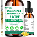 Methylfolate Supplement Liquid Drops, L Methy Folate 15mg Plus Methy B12, B6, B2 Multivitamin, Metabolically Active 5-MTHF Form AMENQ hHEALTH Au supplements