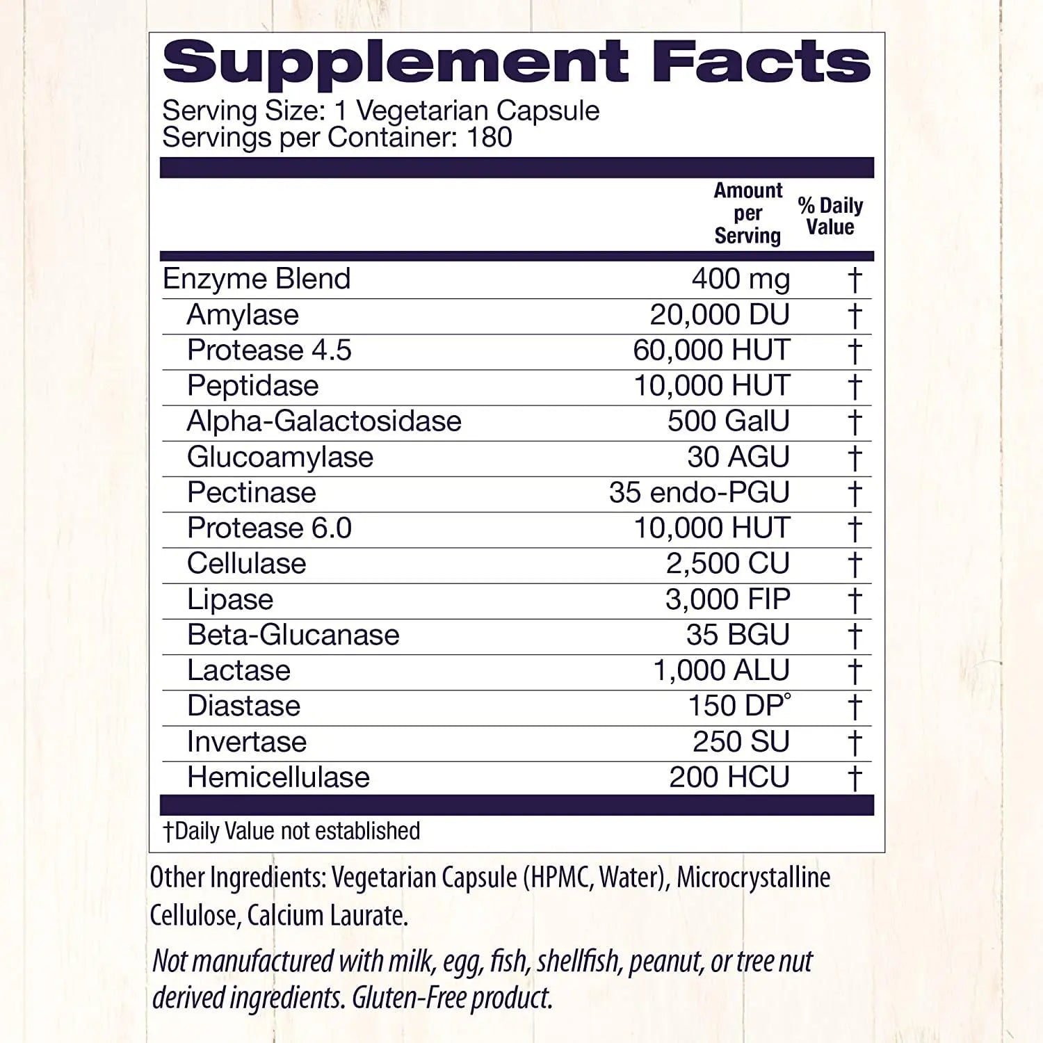 Healthy Origins Digestive Enzymes (NEC) Broad Spectrum - with Protease Healthy Origins Au supplements