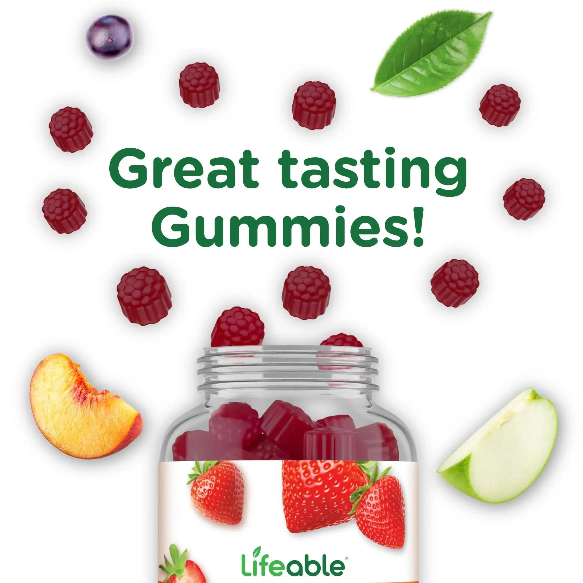 Lifeable Multivitamin for Men Gummies | VIT A, C, D, E, B1, B2, Niacin, B5, B6, Folate, B12, Biotin, Iodine, Zinc, Chromium, Ginseng, Lycopene, Inositol | Lifeable Au supplements