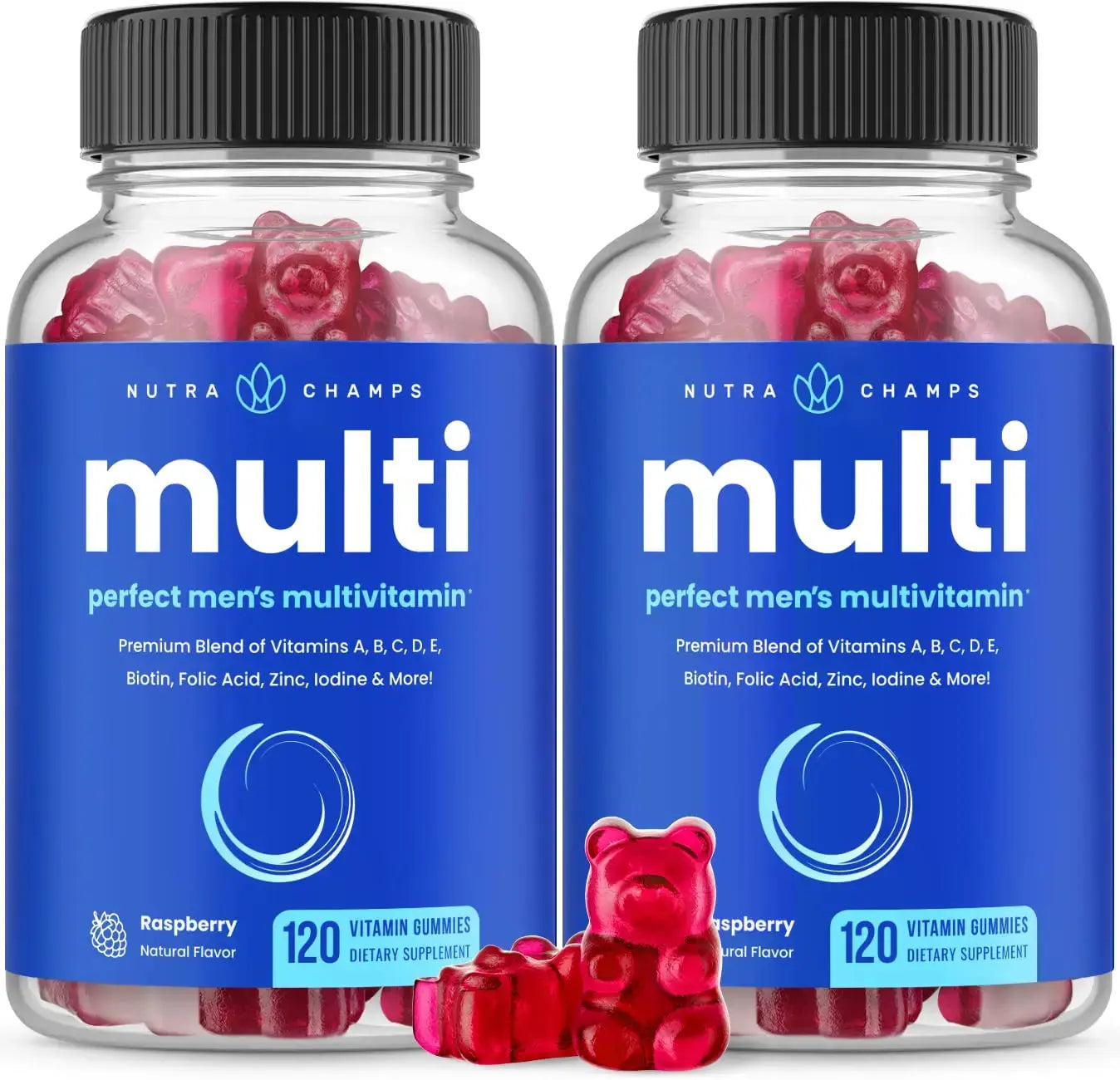 NutraChamps Multivitamin for Men, 240 Count, Vitamins A, B, C, D, E, Biotin, Zinc, Mens Gummy Multivitamins Supplement NutraChamps Au supplements