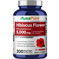 NusaPure Hibiscus Flower 10:1 Extract, 500 mg Equivalent to 5000mg 200 Vegetarian Caps (Non-GMO, Vegan) NusaPure Au supplements