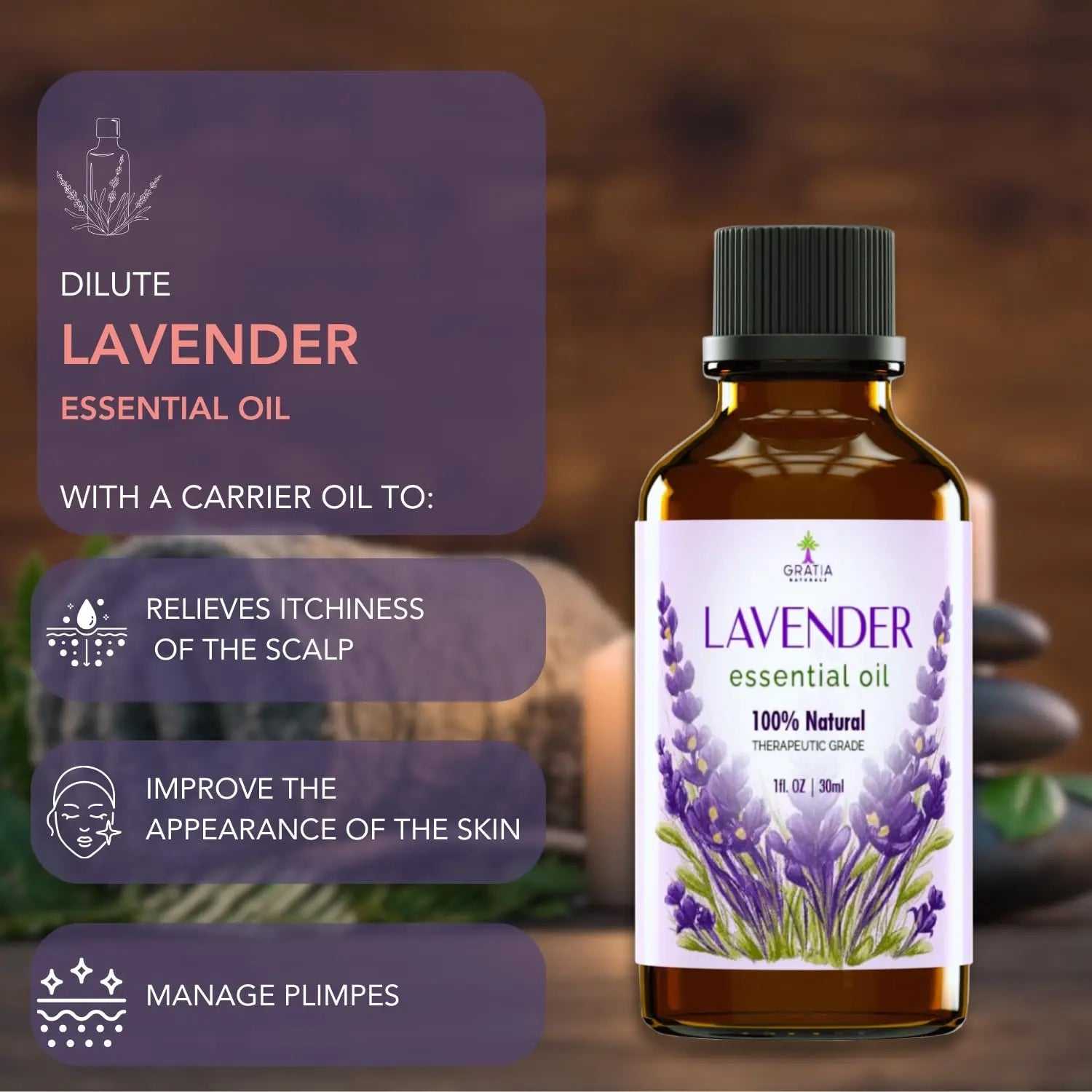 Gratia Naturals Lavender Essential Oil - 100% Pure and Natural … GRATIA NATURALS Au supplements