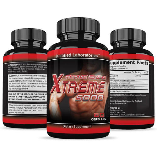 (3 Pack) Nitric Oxide Xtreme 5000 Advanced Men's Heath Formula 60 Capsules Justified Laboratories Au supplements