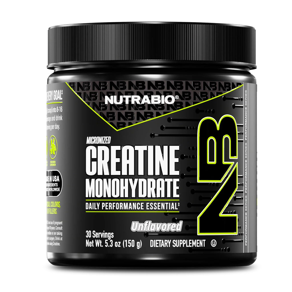 NutraBio Pure Micronized Creatine Monohydrate Powder Supplement, Unflavored, (150 g) - Supports Bulk Muscle Energy, Recovery, and Strength - HPLC Tested Creatine Powder Supplement for Men and Women