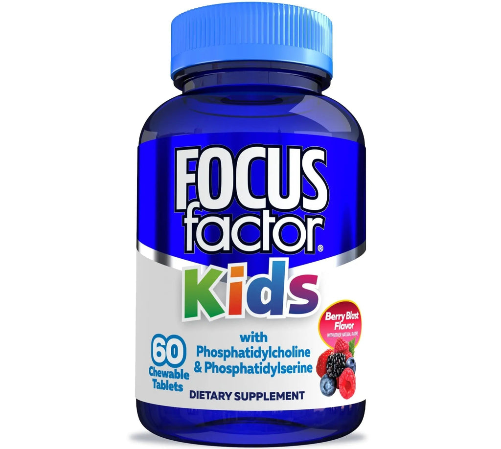 Focus Factor Kids Complete Daily Chewable Vitamins: Multivitamin & Neuro Nutrient (Brain Function) w/Vitamin B12, C, D3-60 Count Focus Factor Au supplements