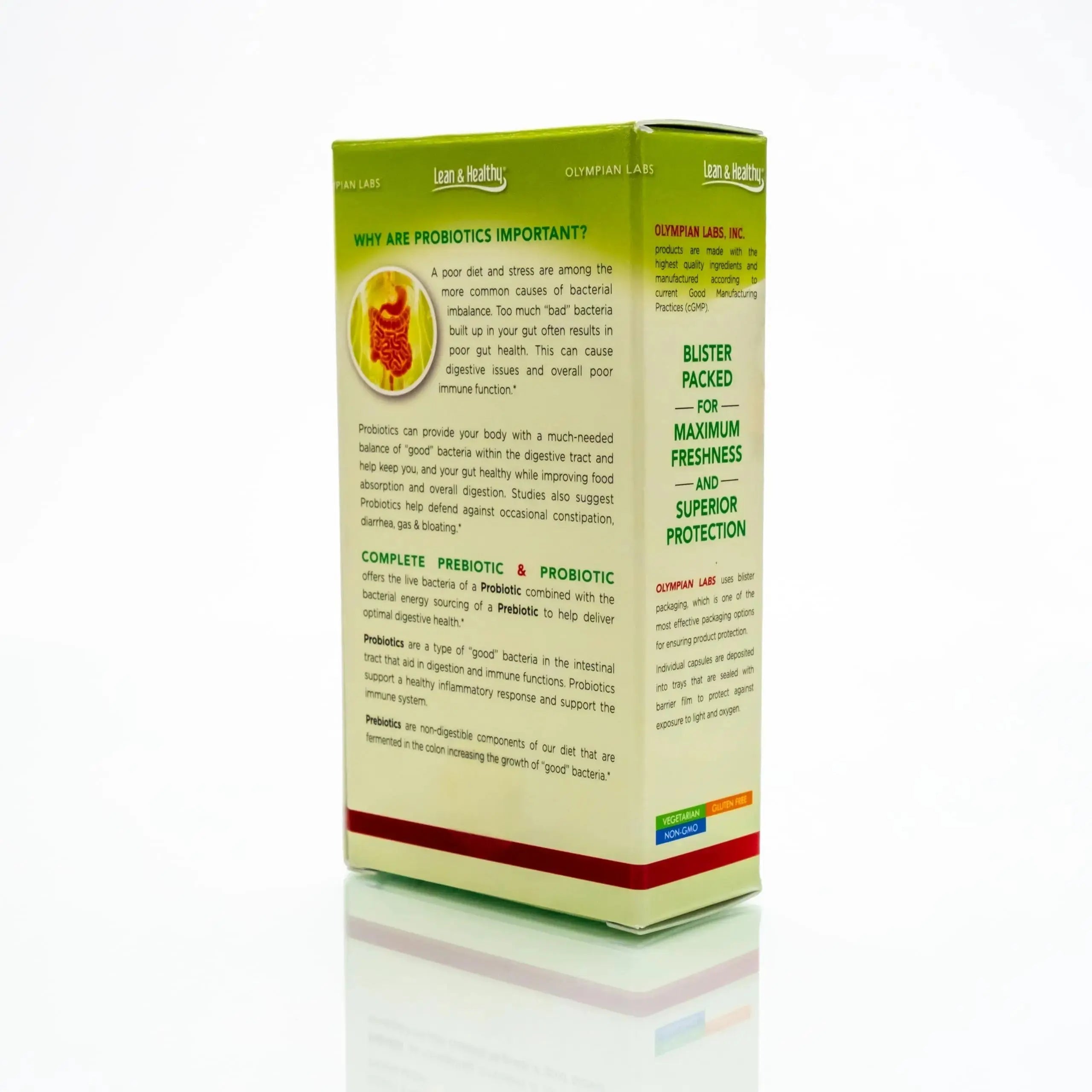 Olympian Labs Complete Prebiotic and Probiotic Supplement - 25 Billion Live Shelf Stable Cultures - 30 Vegetarian Capsules Olympian Labs Au supplements