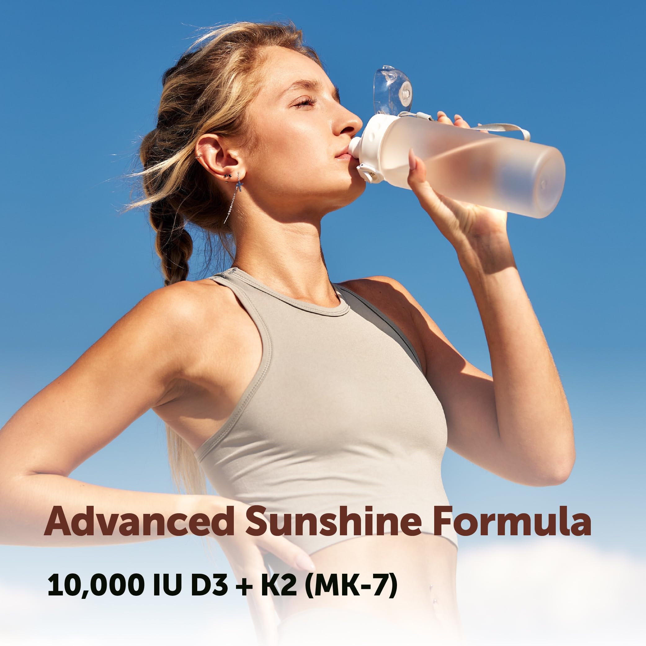 Micro Ingredients Vitamin D3 10,000 IU + K2 MK-7 200 mcg Per Serving, 90 Softgels | Extra Strength* 2-in-1 D3 K2 Supplement
