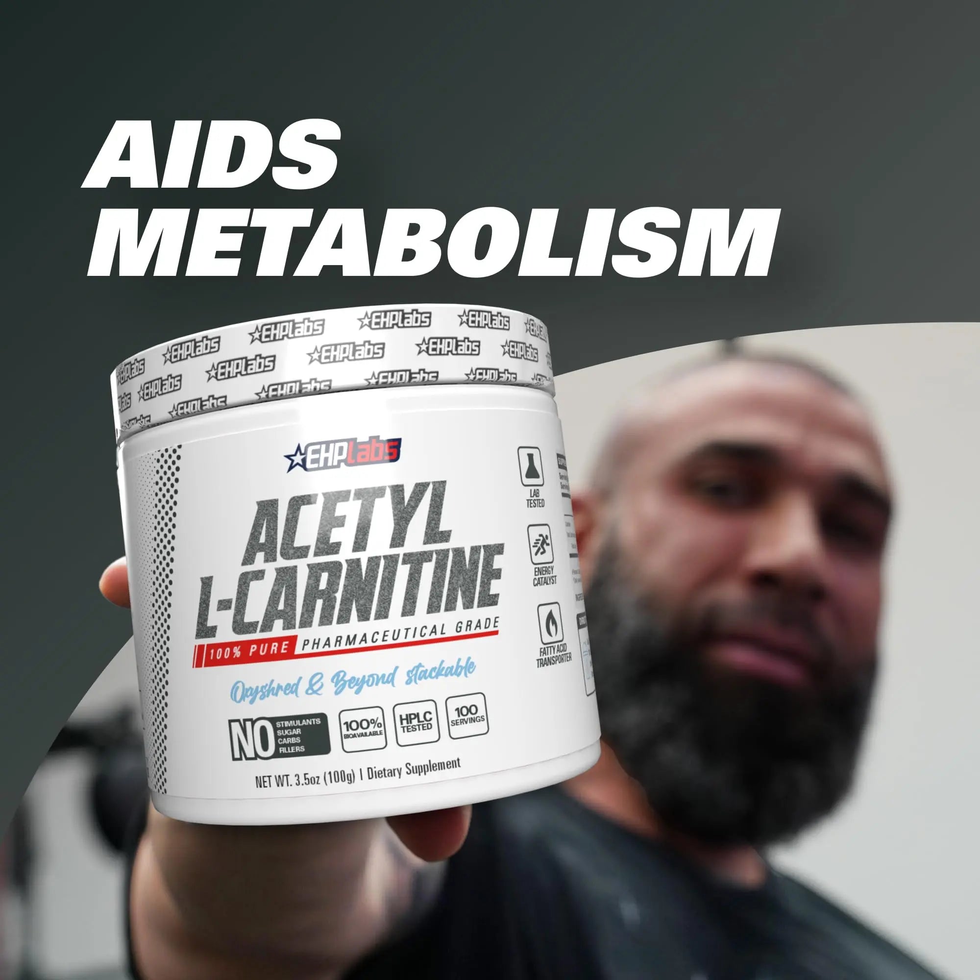 EHP Labs Acetyl L Carnitine Powder, Supports Natural Energy Production, Supports Metabolism EHP Labs Au supplements
