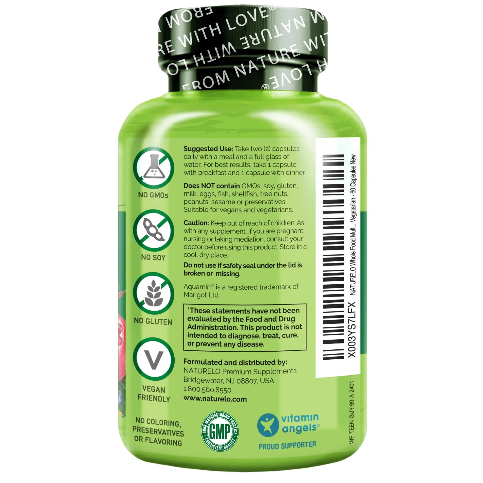 NATURELO Teen Multivitamin - Whole Food Multivitamin for Teenage Boys - Minerals Supplement for Active Kids NATURELO Au supplements