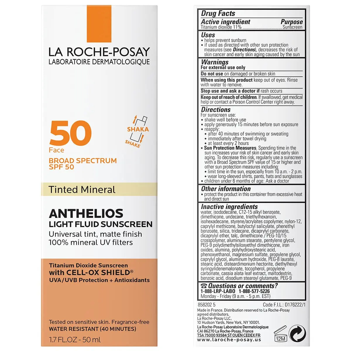 La Roche-Posay Anthelios Tinted SPF 50 Sunscreen & Toleriane Gentle La Roche-Posay Au supplements