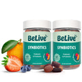 BeLive Synbiotics - Probiotic & Prebiotic Fiber Gummies – High Strength Inulin (3g), Dietary Fiber Supplement, Digestive Support for Kids & Adults - Strawberry, Orange,