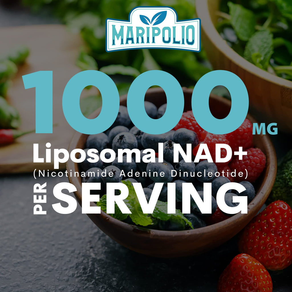 Maripolio Liposomal NAD+ 1000 mg Supplement | High Bioavailability Liposomal Delivery | Cellular Energy & Wellness Support | Pure NAD+ Dietary Supplement for Men,Women, 60 Softgels Maripolio Au supplements