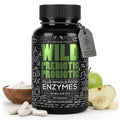Wild Prebiotics and Probiotics with Digestive Enzymes | 20 Billion CFU - 10 Strains for Women & Men | Support Gut Health & Digestion Supplements | Non-GMO Prebiotic Fiber | 30 Capsules