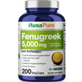 NusaPure Fenugreek Capsules, 50:1 Extract, 100 mg Equivalent to 5,000mg, 200 Veggie Caps, Non-GMO, Vegan NusaPure Au supplements