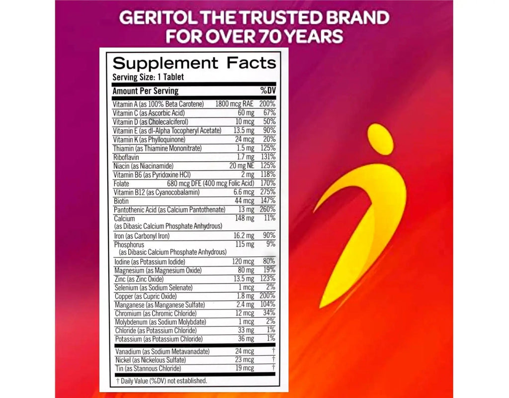 Geritol Complete Tablets 100 Tablets Geritol Au supplements
