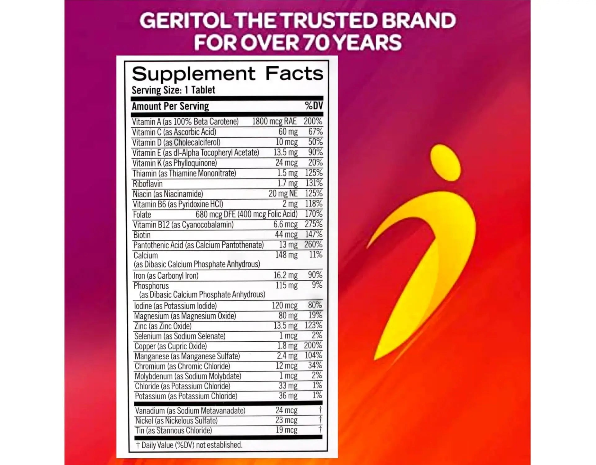 Geritol Complete Tablets 100 Tablets Geritol Au supplements