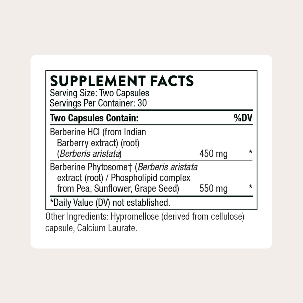 THORNE - Berberine - Dual Action Formula with Phytosome Plus Botanical Extract - Support Heart Health, Immune System