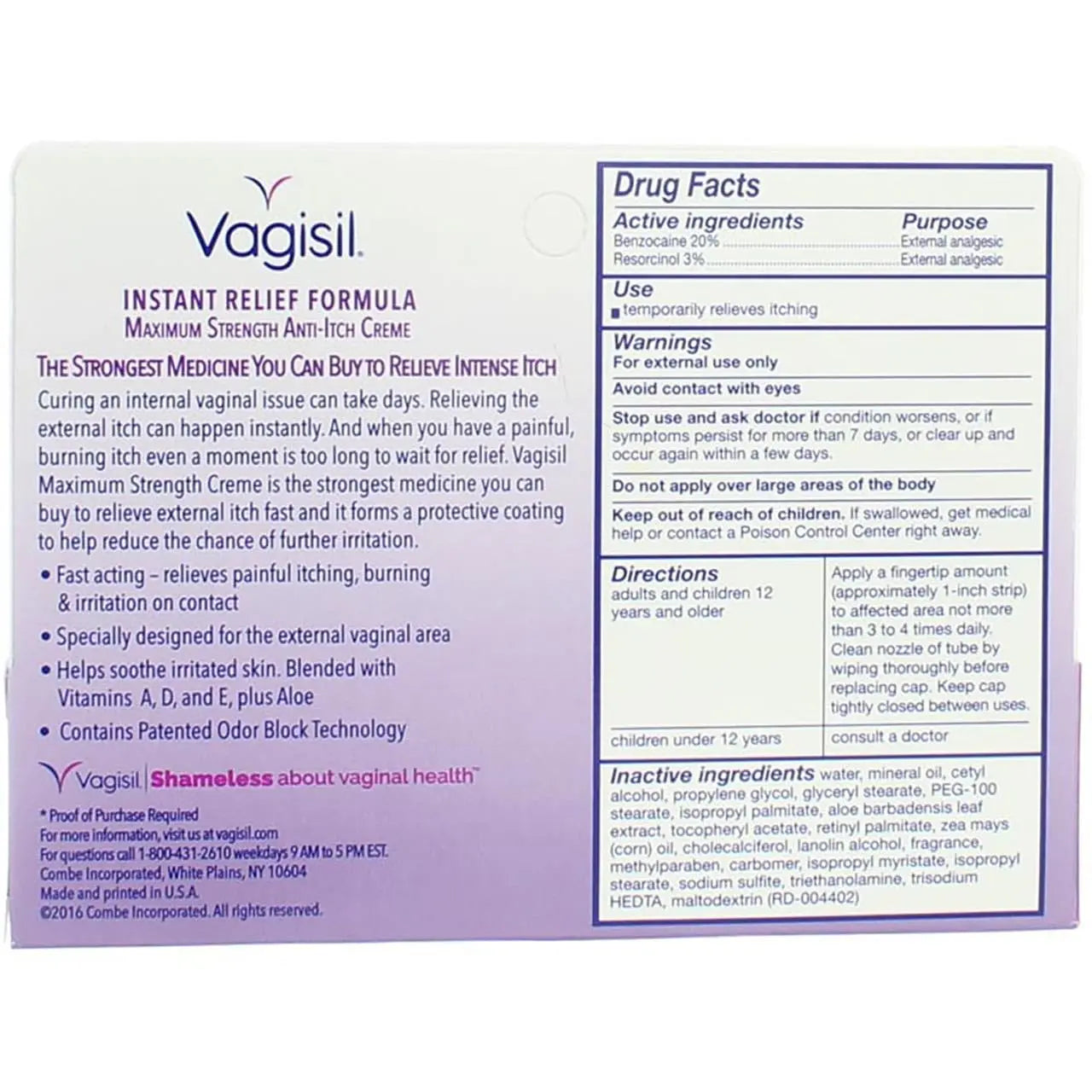 Vagisil Maximum Strength Anti-Itch Creme 1 oz (Pack of 9) Vagisil Au supplements
