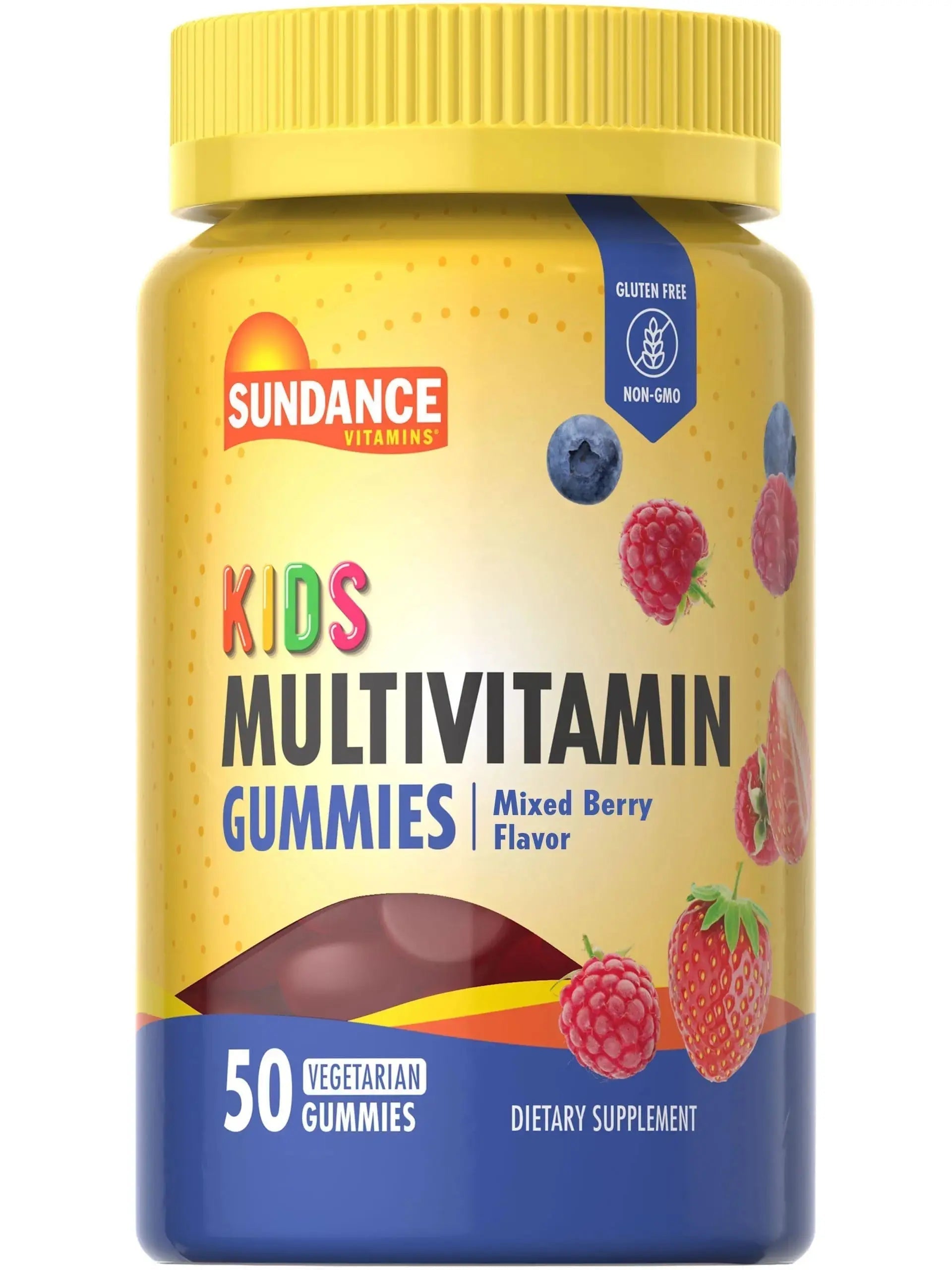 Sundance Kids Multivitamin Gummies | with Vitamins D3, C, B12, and Zinc | 50 Count | Mixed Berry Flavor | Sundance Au supplements