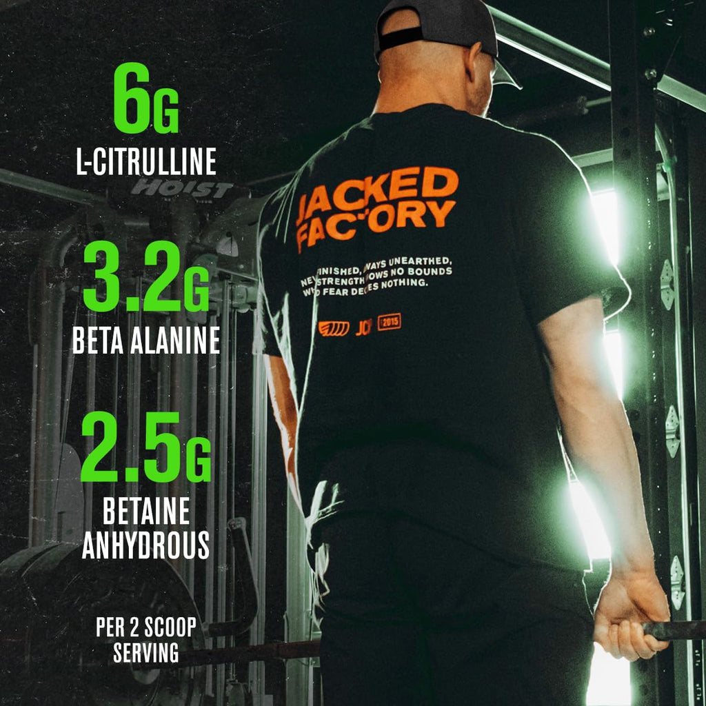 Jacked Factory NITROSURGE Pre Workout Supplement - Endless Energy, Instant Strength Gains, Clear Focus, Intense Pumps - NO Booster & Preworkout Powder with Beta Alanine