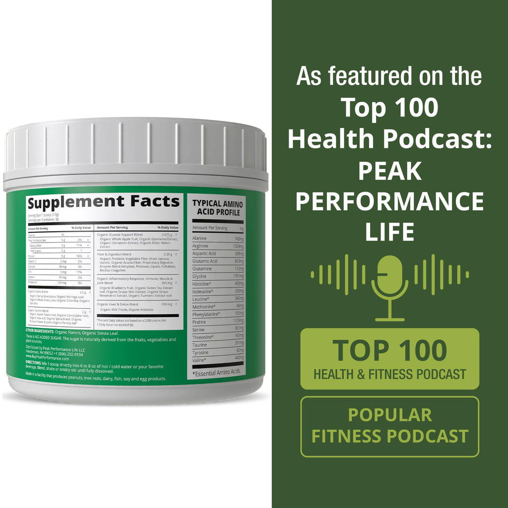 Greens Superfood + Grass Fed Collagen Peptides Powder - Ultimate Blend of Best Tasting Green Superfood with Pure Pasture Raised Hydrolyzed Protein Powder for Skin Hair + Joint Health Peak Performance Au supplements