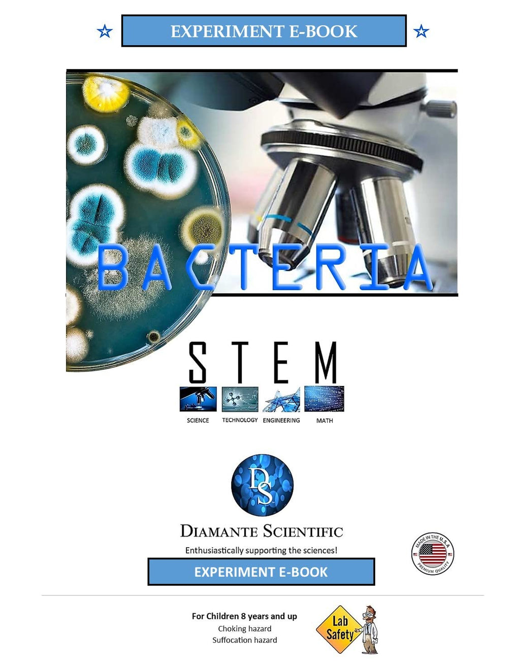 Diamante Scientific Essential Bacteria Kit. Pre-Poured Agar Plates & Swabs. Perfect for Kids. Great for Learning About Microbiology. STEM Education. Experiment Guide eBook Included! Diamante Scientific Au supplements