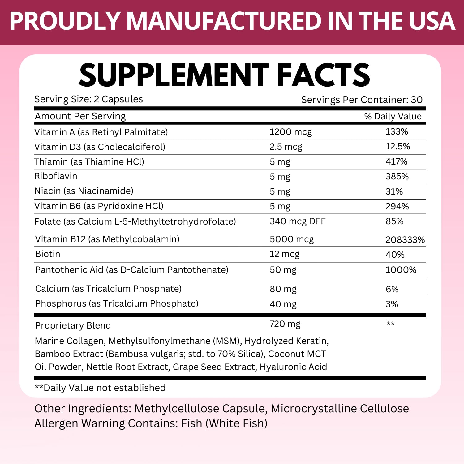 B12 with Hyaluronic Acid, Collagen and Folate – 25000 mcg B12 Complex | Maximize Absorption & Energy | Gluten Free USA Made, B1, B2, B3, B6, B7, B12 vitamins 5000 mcg