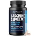L-Arginine Capsules with L-Citrulline - Nitric Oxide Supplement - L Arginine and L Citrulline Blend - 120 Count - Vegan, Non-GMO Capsules for Performance
