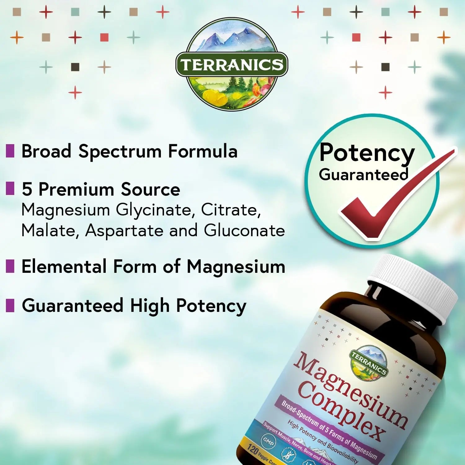 Terranics Magnesium Complex, Total 240 Capsules, Max Absorption, Glycinate, Citrate Terranics Au supplements